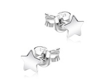 Star Shaped Silver Ear Stud STS-5304